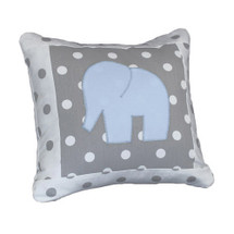 MOXY BLUE  Elephant Applique Nursery Pillow