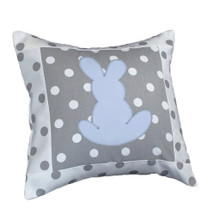 MOXY BLUE  Bunny Applique Nursery Pillow