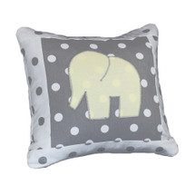 MOXY LEMON  Elephant Applique Nursery Pillow