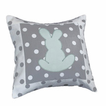 MOXY AQUA  Bunny Applique Nursery Pillow