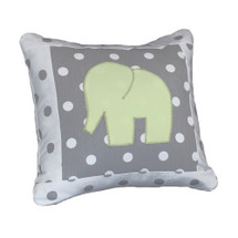 MOXY KIWI  Elephant Applique Nursery Pillow