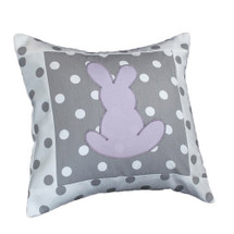 MOXY LILAC Bunny Applique Nursery Pillow