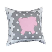 MOXY PINK Lammy Applique Nursery Pillow