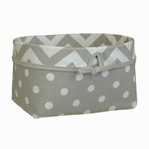SIMPLY GREY Soft Nursery Basket - Dark Dot