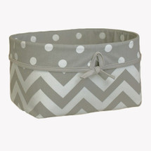 SIMPLY GREY Soft Nursery Basket - ZigZag