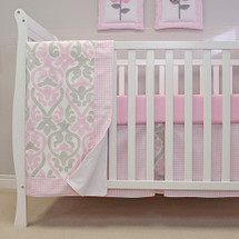 PINK JULEP 3 PC Set Crib Bedding - Bumperless