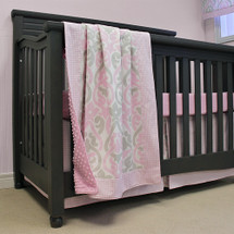 PINK JULEP "Premium" 3 PC Set Crib Bedding - Bumperless