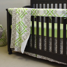 KEEWEE "Premium" 4 PC Set Crib Bedding - Includes Crib Rail Protector