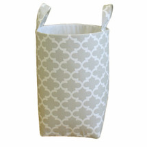 Grey fabric clothes hamper