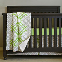 KEEWEE "Premium" 3 PC Set Baby Crib Bedding - Bumperless