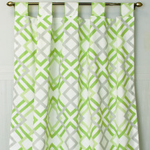 KEEWEE Long Nursery Drapes Kiwi Diamond (set of 2)