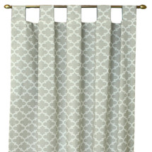 KEEWEE Long Nursery Drapes Pewter Trellis (Set of 2)