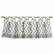SIMPLY GREY Nursery Valance - Tab Style 60"
