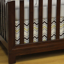 CHEVRON GREY 2 Piece Crib Bedding Set - Crib Skirt & Sheet 