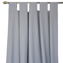 Solid grey long drapes