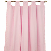 Plain pink long drapes