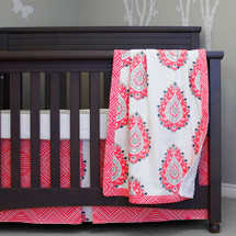 Coral baby bedding no bumper pad