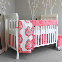 CORALEE Crib Bedding Set (CLASSIC) with Reversible Crib Rail Protector