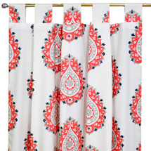 Coral Tab top drapes