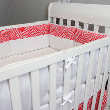 Coral crib bumper pad