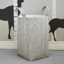 Grey fabric clothes hamper
