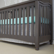crib sheet and 17" long dust ruffle