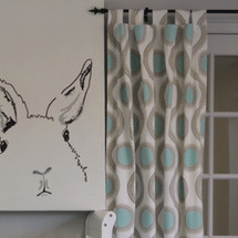 AQUILA Long Nursery Drapes - Tab or Rod Top - Susette (Set of 2)  