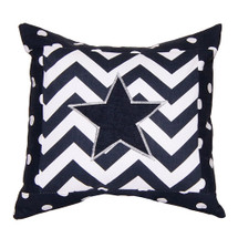 SIMPLY NAVY Star Applique Nursery Pillow