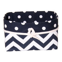 SIMPLY NAVY Soft Nursery Basket - Zig Zag