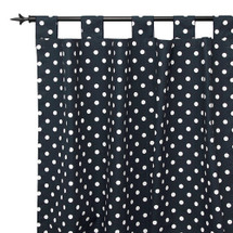 SIMPLY NAVY Long Nursery Drapes - Tab or Rod Top - Lite Dots (Set of 2)
