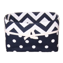 SIMPLY NAVY Soft Nursery Basket - Lite Dots