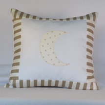 Starlet Decor Nursery Pillow - Moon Applique