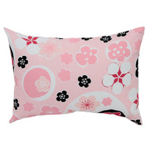 GROOVY GIRAFFE Lumbar Nursery Pillow - Floral Pink
