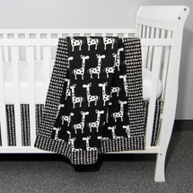 GROOVY GIRAFFE 3PC Baby Crib Bedding Set (Blanket, Skirt, & Sheet)