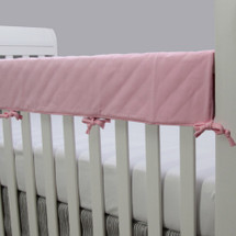 CHEVRON PINK Baby Crib Rail Protector - Solid Pink