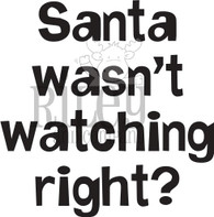 Santa wasn't watching right?