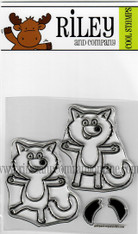 Basic Dress Up Raccoon/Fox - clear stamp set (set of 2)