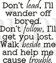 Don't lead