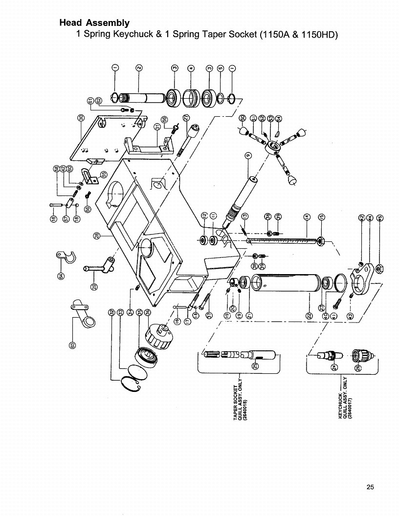 Powermatic Model 1150a 1150hd Drill Press Instruction Parts