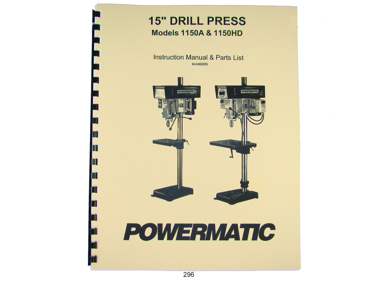 Powermatic Model 1150a 1150hd Drill Press Instruction Parts