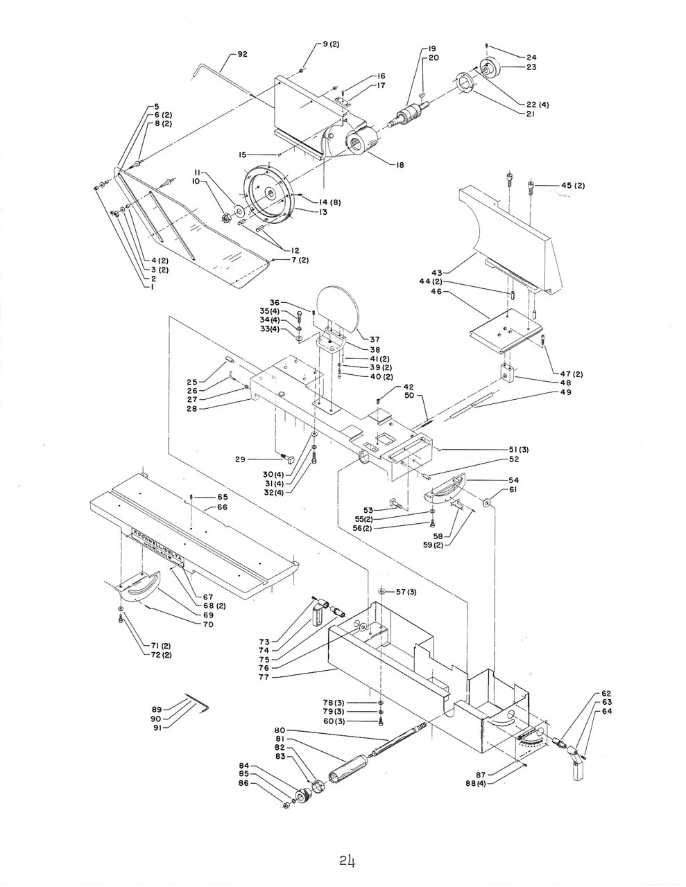 Rockwell Delta Uniplane Instruction And Parts List Manual 857