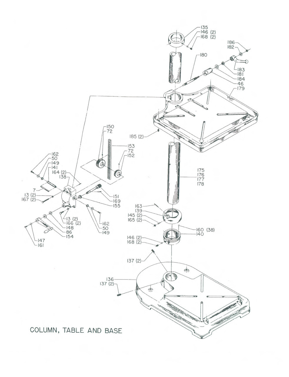 Delta Rockwell 20 Drill Press Operating And Parts List Manual
