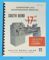 South Bend Lathe 17" Turn-nado Operation, Maintenance, & Parts List Manual *918