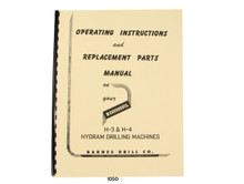 Barnesdrill H3 & H4 Hydram Drilling Machine Operators & Parts List Manual  Cover