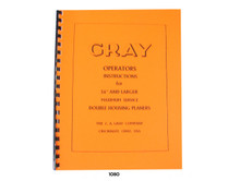 Gray 36" & Larger Double Housing Planer Operating Instructions Cover