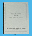 Lodge & Shipley Lathe Models 18" , 20" , & 22" Repair Parts Manual Cover