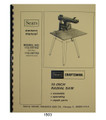 Sears Craftsman 113.197752 & 113.197702 10-inch Radial Saw Owners Manual  #1503