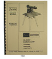Sears Craftsman 113.197602  10 inch Radial Arm Saw Op & Parts Manual #1502