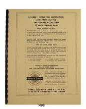 Sears Radial Saw Cover 1499