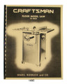 Sears Craftsman 103.24440 10" Table Saw Operator & Parts Manual #1495
